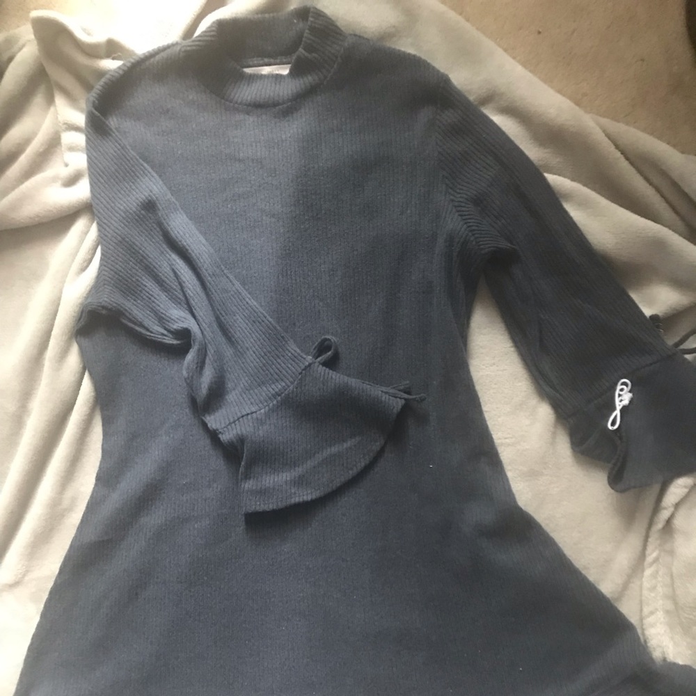 Lauren Conrad long-sleeve mock navy blue dress-XL